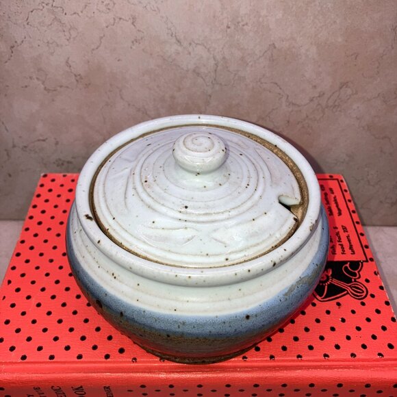 Westhall Pottery Honey Jar / Condiment Jar Drip Glaze - Picture 3 of 10